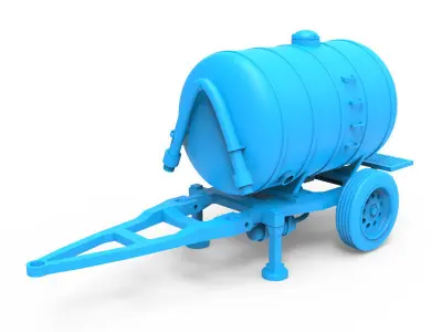 Trailer water tank on 3D print model