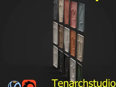 Tenarchstudio wall decor mask render ready  3D model