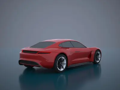 Porsche Mission E -Taycan 2019 3D model