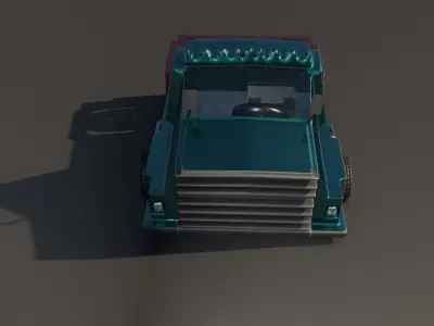 Box Van Truck Goods Carrier   Low-poly 3D model