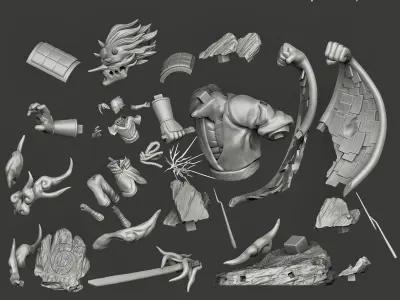 Naruto vs Sasuke  NARUTO  - STL ready for 3D printing 3D print model