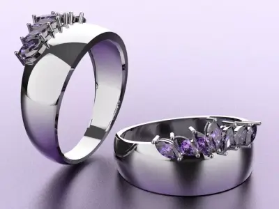 marquise ring 3D print model