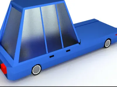 low poly car toy Low-poly 3D model