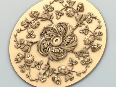 Round rosette 049 3D model