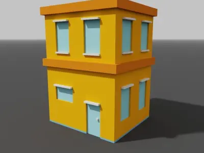 Low poly House Free low-poly 3D model