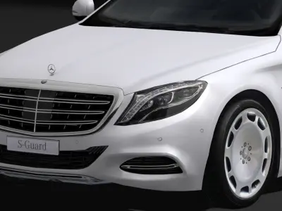 Mercedes Benz S-Guard Low-poly 3D model