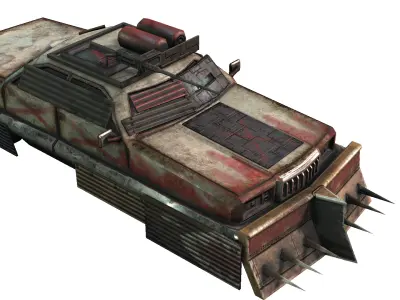 Armored Car Low-poly 3D model