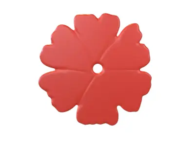 Flower Symbol v7 002 Low-poly 3D model