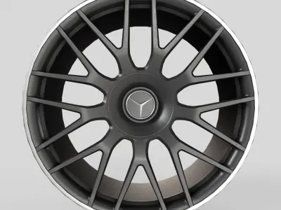 Car Rim Wheel Mercedes-benz c63 AMG 19 inch Low-poly 3D model