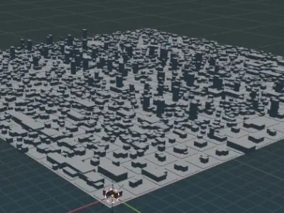 city of buildings 3D model