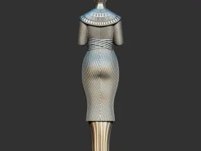 Nefertiti Egyptian Queen full body 3d Printable model 3D print model