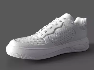 ASOS DESIGN Dixon skater sneakers-White Low-poly 3D model