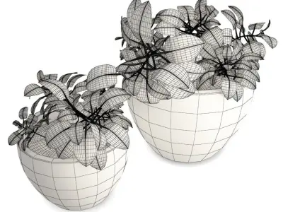 Interior Flower pot  3D model