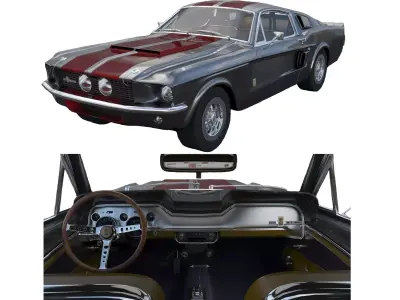 Shelby GT500 1967  Low-poly 3D model