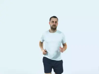 Portrait 07I Running Jogging Football Sports Man Low-poly 3D model