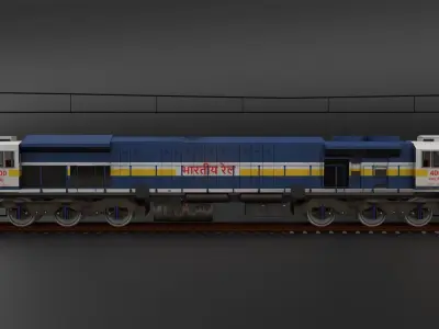WDP 4D in Blue White livery with Yellow Stripe 3D model