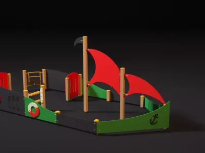 playground boat 3D model