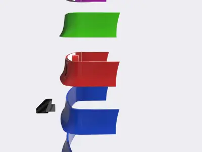 Fox Body STANG Front Drag Spoiler 5 versions 3D print model