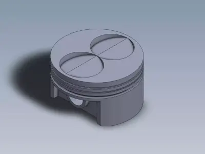 Gasoline Piston 4 Valves 3D print model