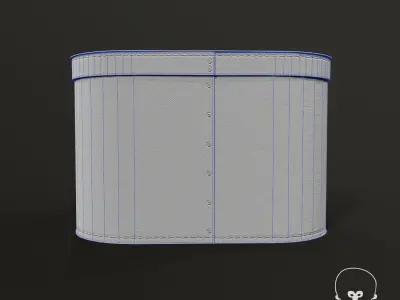 Designer Storage Box - used item Low-poly 3D model