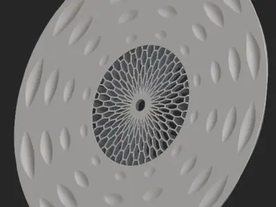 Latticed Clock Design Free 3D model
