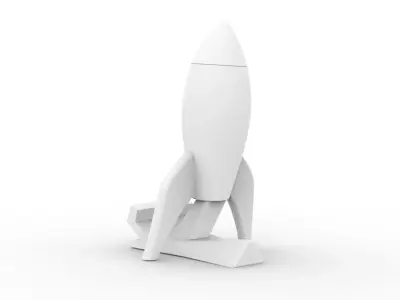 Cartoon Rocket 3D Printable 3D print model