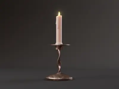 Candle With Stand 3D model