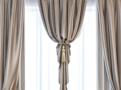 Set 08 Curtains 3D model