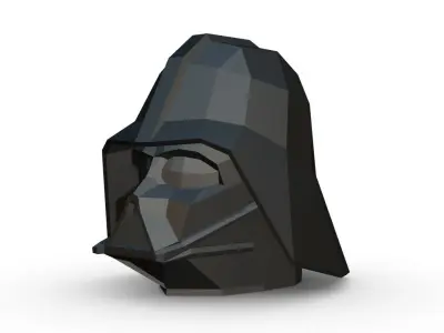 darth vader low poly 3D print model