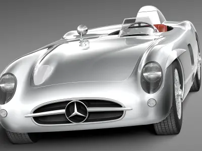 Mercedes-Benz 300 SLR 1955 spider 3D model