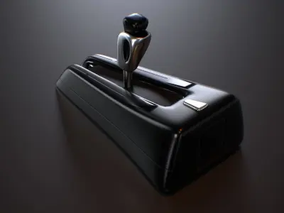 Futuristic Sci Fi Gear Lever Low-poly 3D model