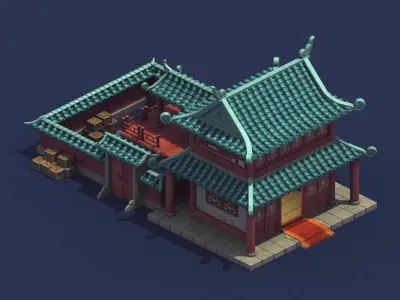 gAME Ming Dynasty Architecture - Warehouse 063 3D model