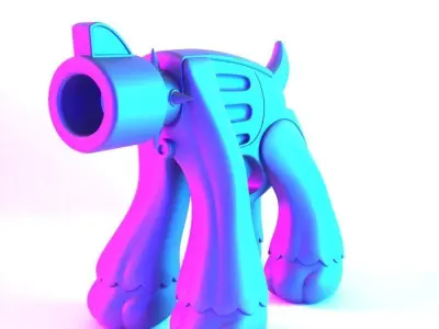 Golden Dog Paw 9mm toy 3D print model