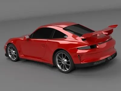 Porsche Carrera 911 GT3 sports car restyled 3D model