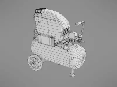 Air compressor 2 Low-poly 3D model