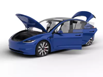 Tesla Model 3 2024 HQ 3d model 3D model