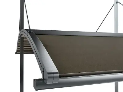 Motorized Pergola 6a chrome matte 3D model