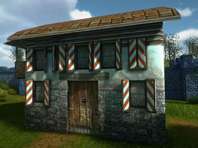 Medieval Cartoon Low-poly 3D model