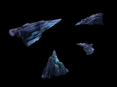 Stone Snowfield Concealed - Secret Road Block 01 3D model
