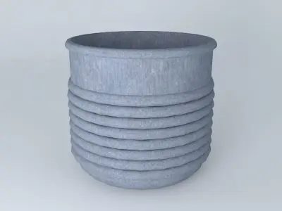 cachepô de metal metal plant pot Free 3D model