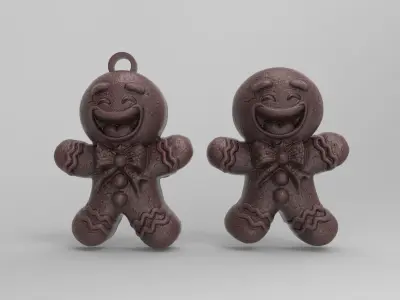 christmas smile cookie decor  3D print model