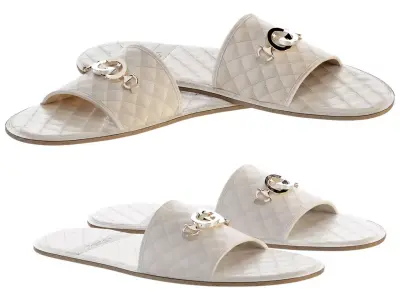 Gucci Leather slippers 3D model