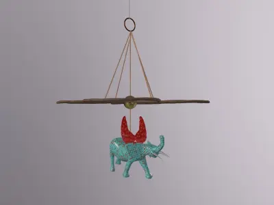 El Cezeri Design Elephant Low-poly 3D model