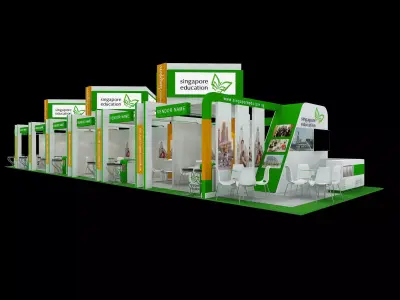 Singapore Education Exhibition 6 x 24 booth 3D model