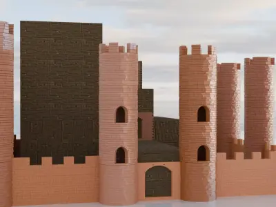 MEDIEVAL CASTLE 3D MODEL 3D model