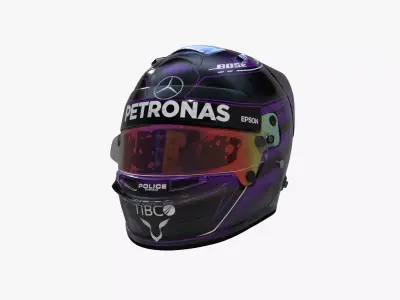 Hamilton helmet 2020 Low-poly 3D model
