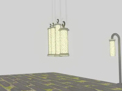 Metal Lantern 3d Low-poly 3D model