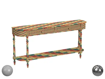 Butler Specialty Company Danielle Marble And Wood Console Table 3D model