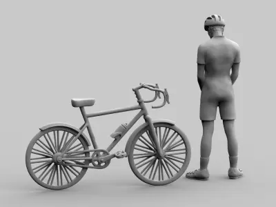 cyclist 3D print model