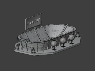 Stadium 3D Illustration 3D model